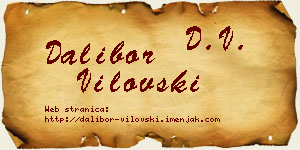 Dalibor Vilovski vizit kartica